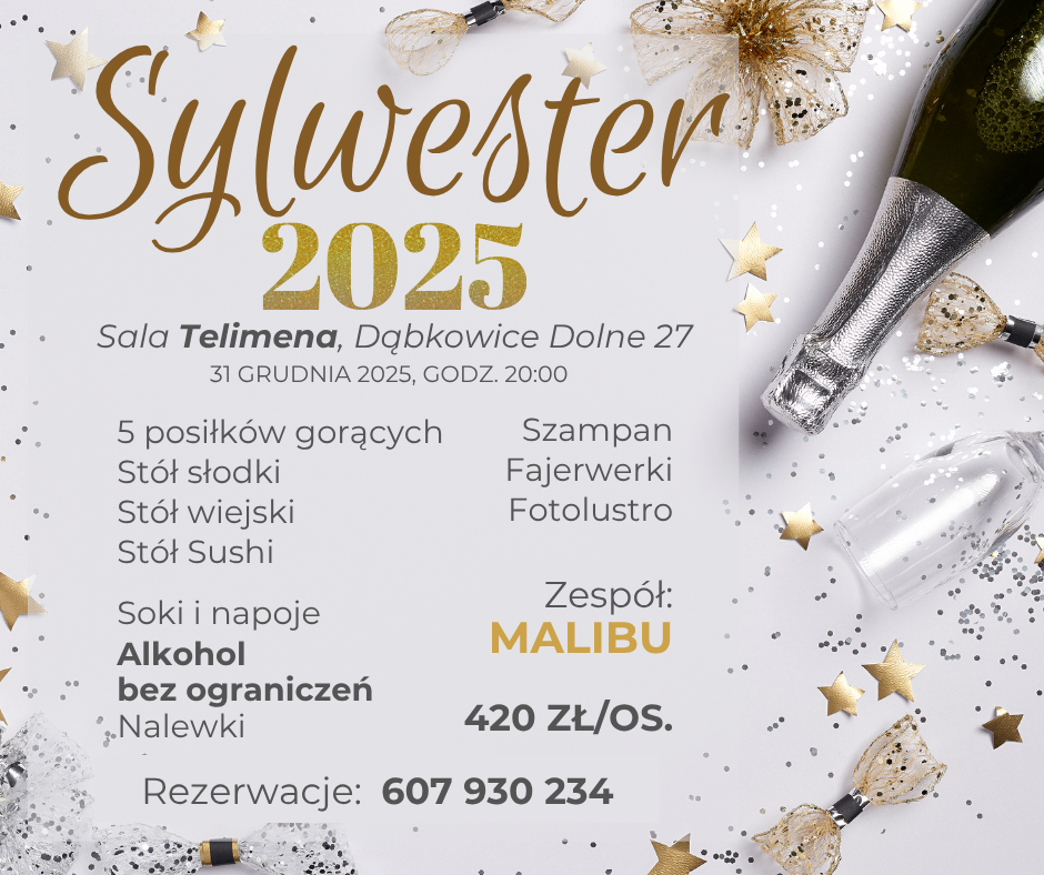 Sylwester 2025 Telimena Dąbkowice Dolne